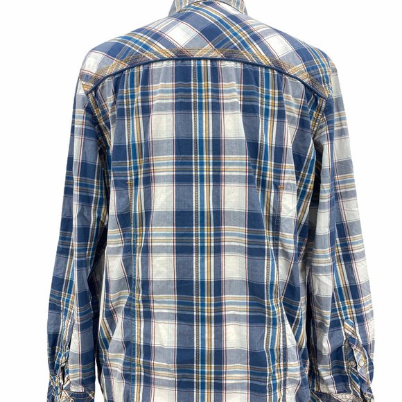 BKE Men's Multicolor Pearl Snap Up Long Sleeve Sli - Picture 4 of 6